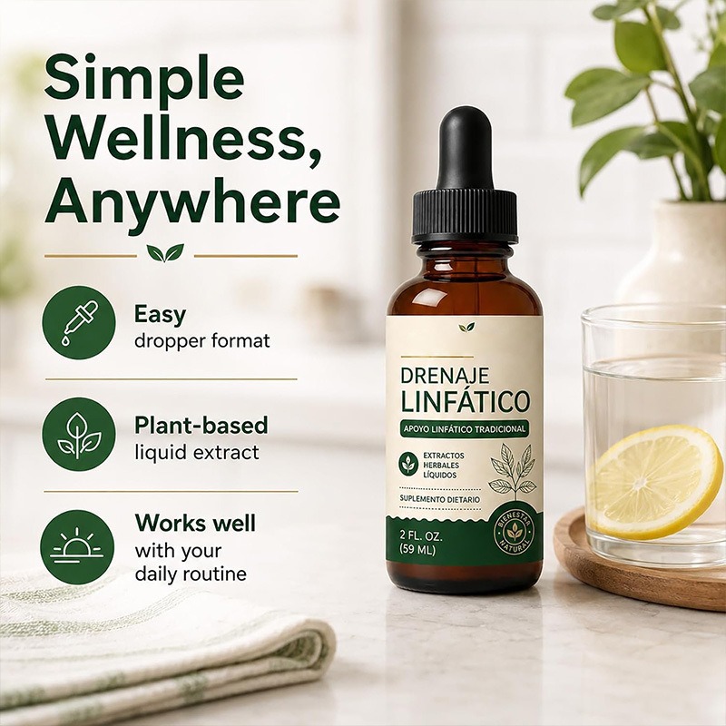 Herbal Wellness Drops - 59ml Drenaje Linfatico Natural Herbal Wellness